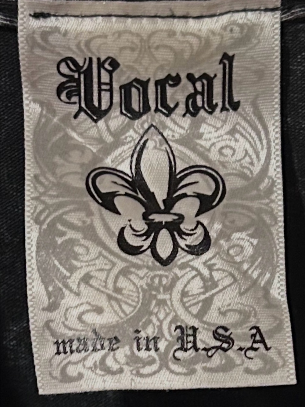 Vocal Black Mineral-Wash Sleeveless Studded Button-Down Shirt - Biker Apparel - Picture 8 of 8